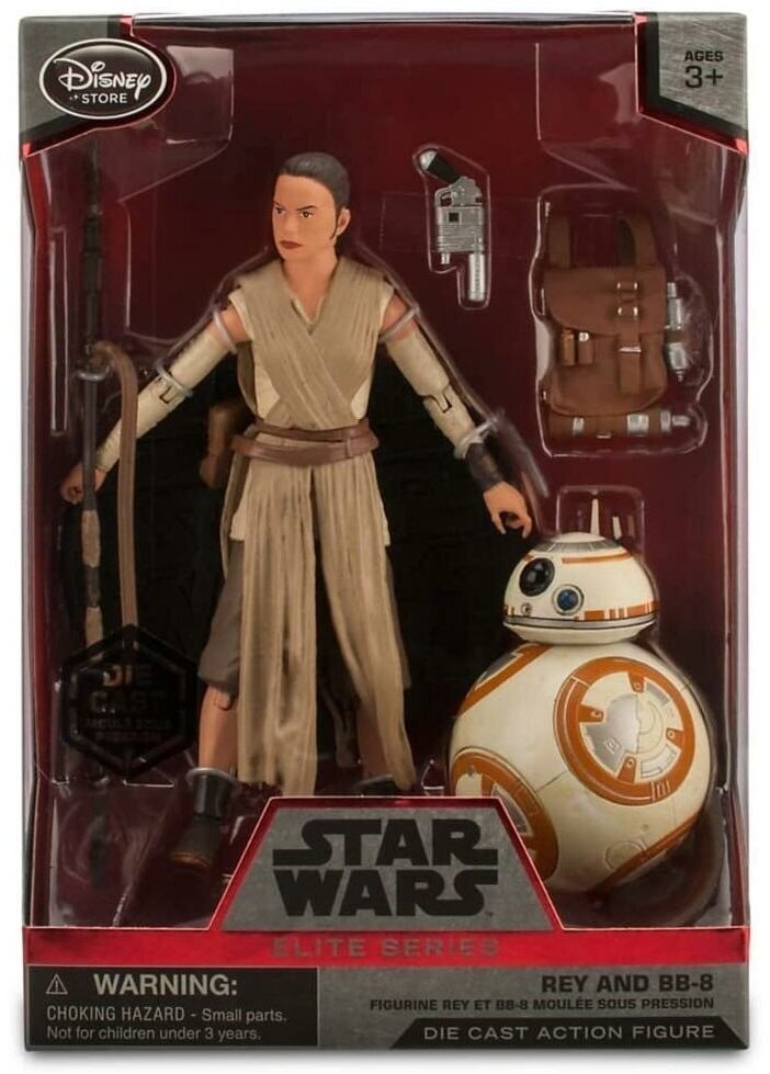 Фигурка Звёздные войны Star Wars Elite series Rey and BB-8 металл 16см D14266