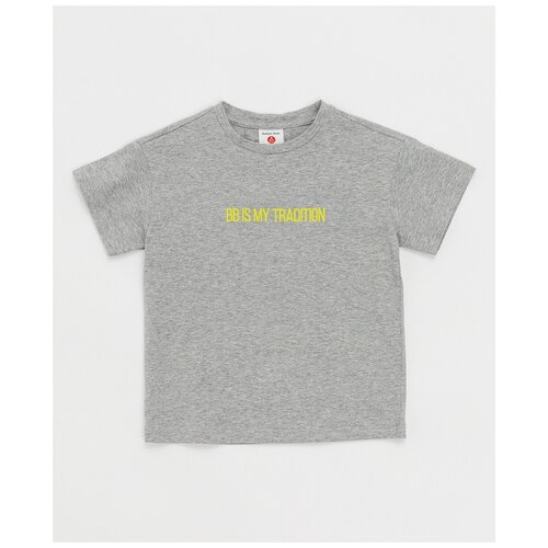 фото Футболка button blue, размер 116, серый