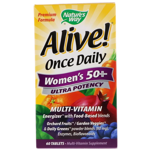 Nature's Way Alive! Once Daily Women's 50+ Ultra Potency Multi-Vitamin таб. №60, 160 г, 60 шт.