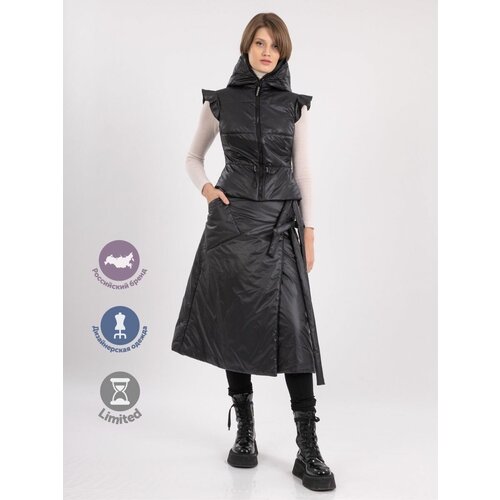 Жилет ЭНСО, размер 52, черный жилет мужской приталенный теплая безрукавка повседневная уличная одежда осень зима 2022