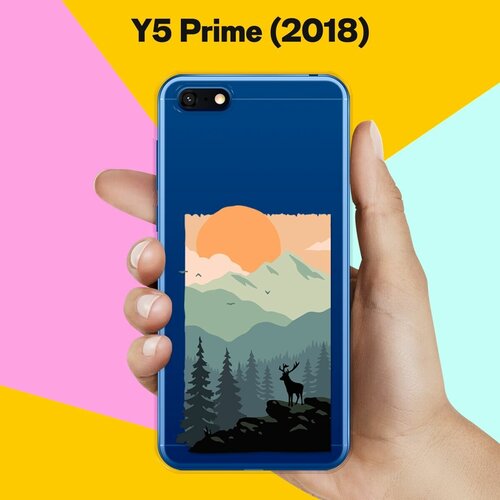 Силиконовый чехол Горы и лес на Huawei Y5 Prime (2018) силиконовый чехол горы и лес на huawei y5 lite 2018