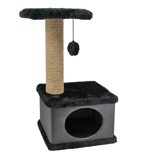 Дарэленд 81111черн Домик-когтеточка Конфетти квадратный 41*37*h70см
