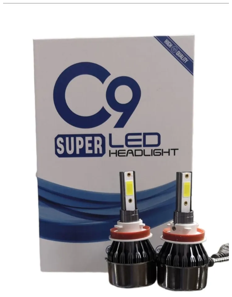 Светодиодные лампы Led HEADLIGHT C9 Super H8 H9 H11 6000k 6000 lm 36w 8-48V комплект 2 шт.