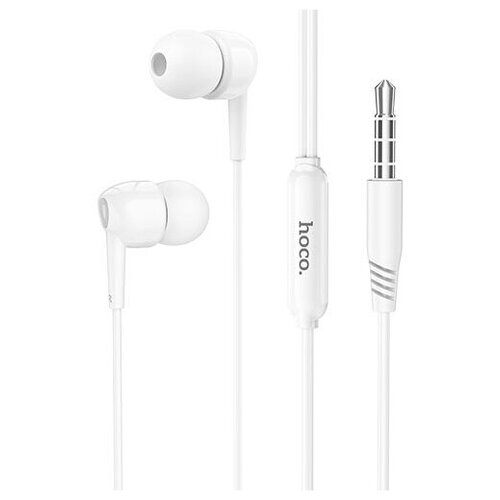 Наушники вкладыши с микрофоном Hoco M99 Celestial White мобильная гарнитура белые 15800₽