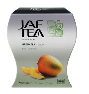 Чай зелёный JAF TEA Mango листовой с кусочками манго, 100 г.