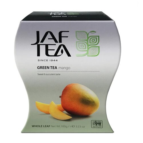 Чай зелёный JAF TEA Mango листовой с кусочками манго, 100 г.