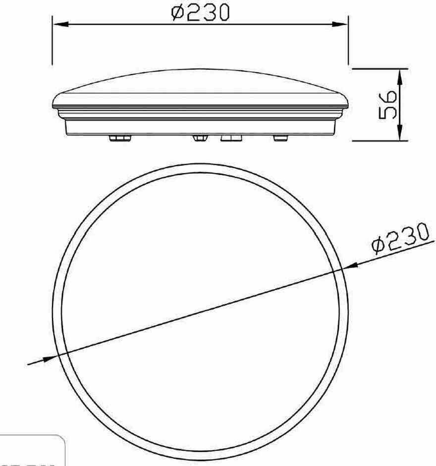 Светодиодный накладной светильник SIMPLE 10W 220V IP44 230х56мм - фотография № 4