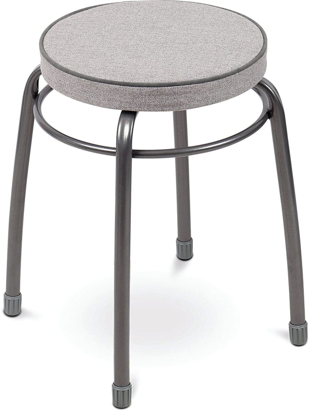 Табурет Nika Фабрик 4, мягкое круглое сиденье, d 32 см, серый