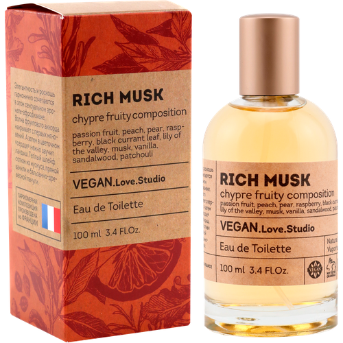 Туалетная вода женская Vegan Love Studio Rich Musk, 100 мл туалетная вода женская vegan love studio sweet fruit 100 мл