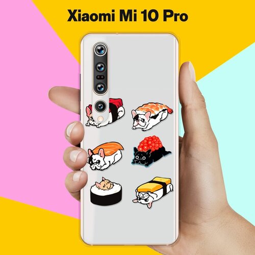 Силиконовый чехол Суши-собачки на Xiaomi Mi 10 Pro силиконовый чехол суши собачки на honor 20 pro