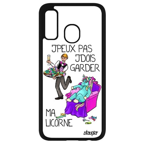 фото Чехол для мобильного galaxy a40, "не могу - сижу с единорогом!" повод комикс utaupia