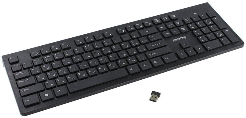 Клавиатура беспроводная SmartBuy 206, мультимедийная, USB, черная (SBK-206AG-K)