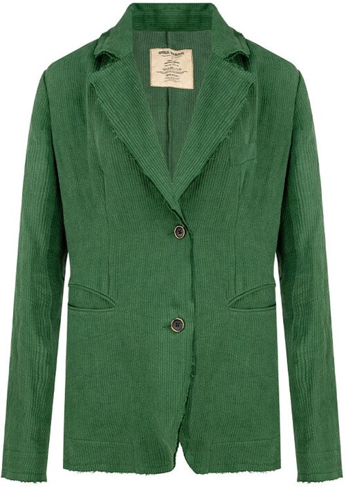 Пиджак UMA WANG, средней длины, силуэт свободный, размер m, зеленый