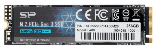 SSD накопитель SILICON POWER M-Series 256Гб, M.2 2280, PCI-E x4, NVMe - фото №1