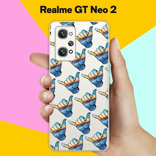 Силиконовый чехол на Realme GT Neo 2 Пальцы / для Реалми ДжиТи Нео 2 силиконовый чехол на realme gt neo 2 реалми gt нео 2 блестящая радуга рисунок