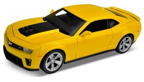 Металлическая модель Welly Chevrolet Camaro желтый, масштаб 1:24