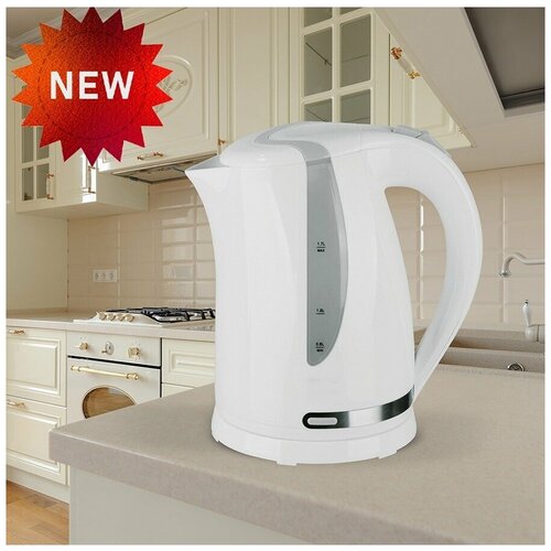 Электрический чайник для дома офиса домашний кухонный электрочайник объем 17 л защита от перегрева для дома офиса белый 239900₽