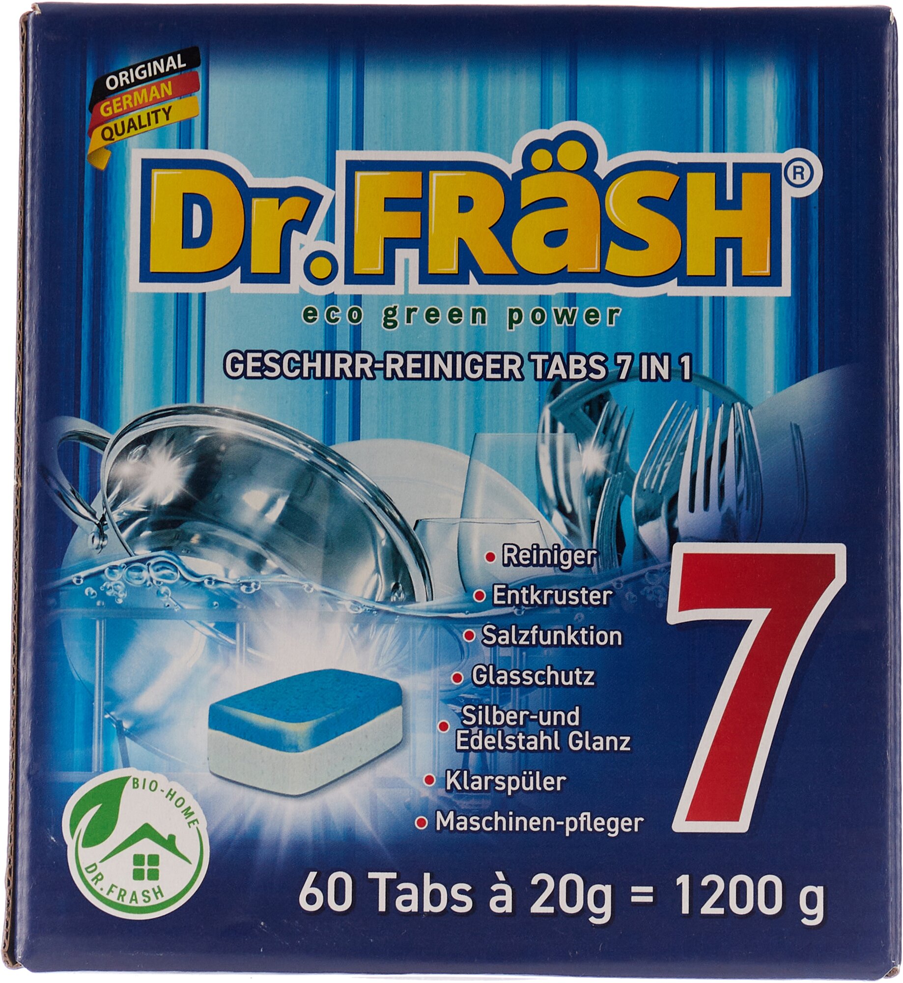 DrFRASH Чистящее средство для посуды (таблетки) "7 в 1" для посудомоечных машин 60 х20г