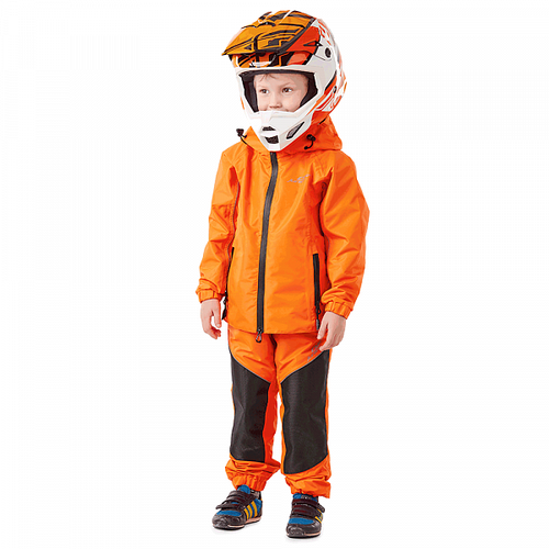 Детский дождевик (штаны и куртка) DragonFly EVO-Kids ORANGE, мембрана, 128-134