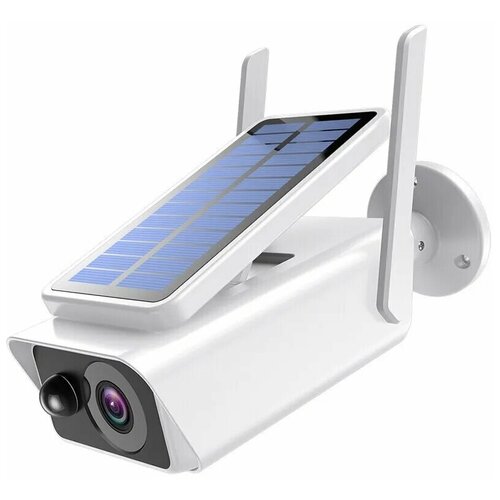 Беспроводная уличная WiFi IP камера видеонаблюдения с солнечной батареей iCSee-qc7-WiFi - камера для охраны / камера охрана / камера охранная