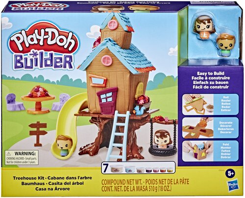 Масса для лепки Play-Doh Builder Домик на дереве (E9048) 7 цв.