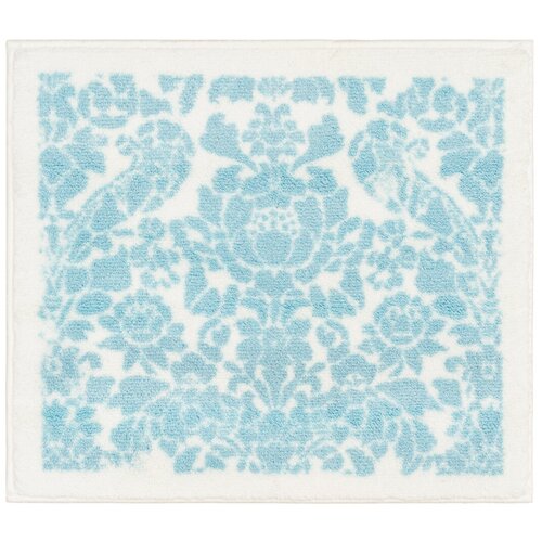 Коврик 50 на 57 см для ванной, голубой Confetti Bath Bella Stencil 01 Ancient Blue квадратный