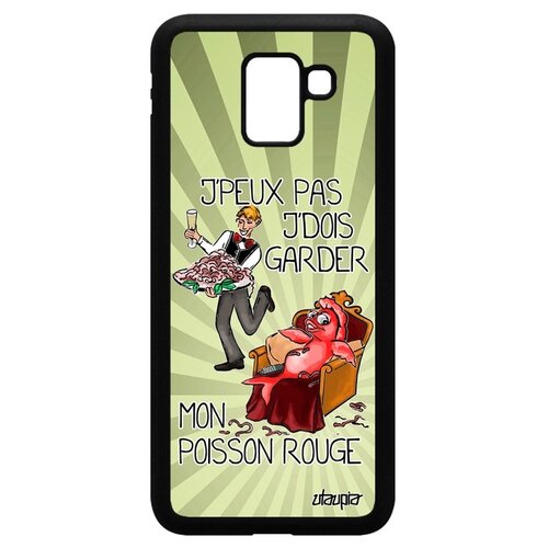 фото Чехол для мобильного galaxy j6 2018, "не могу - у меня красная рыбка!" предлог отговорка utaupia