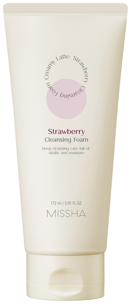 MISSHA CREAMY LATTE Пенка для умывания с экстрактом Клубники 172 мл