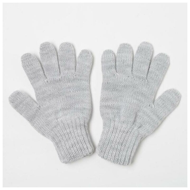 Перчатки для девочки, цвет серый, размер 14