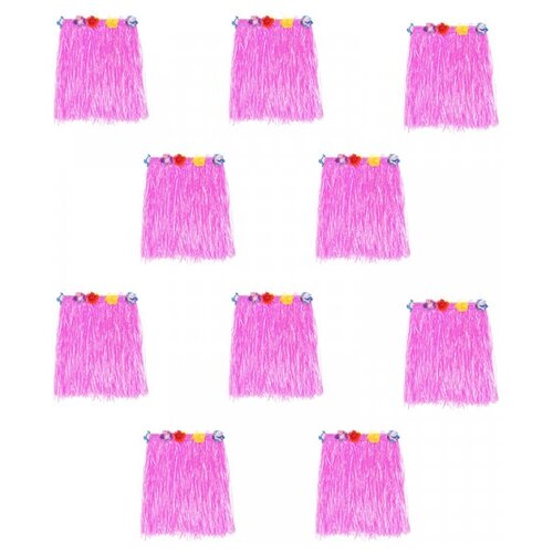 фото Юбка гавайская 40 см розовая (набор 10 шт.) happy pirate