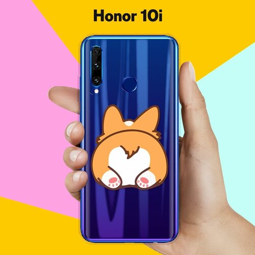 Силиконовый чехол Корги лежит на Honor 10i силиконовый чехол узор из корги на honor 10i