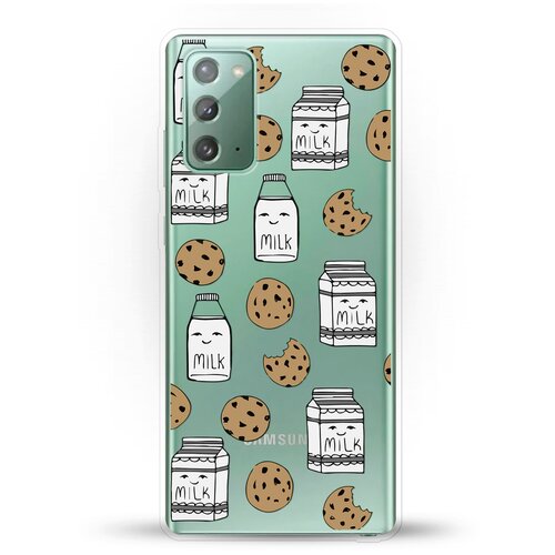 фото Силиконовый чехол молоко и печеньки на samsung galaxy note 20 andy & paul