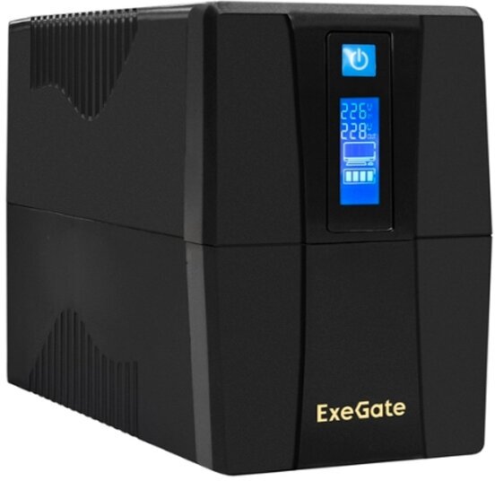Блок бесперебойного питания ExeGate SpecialPro Smart LLB-600. LCD. AVR.2SH 600ВА/360Вт EX292765RUS black