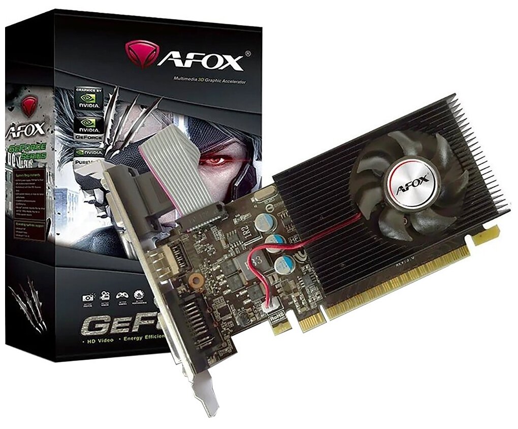 Видеокарта Afox GT730 2GB DDR3 128Bit, LP Single Fan RTL