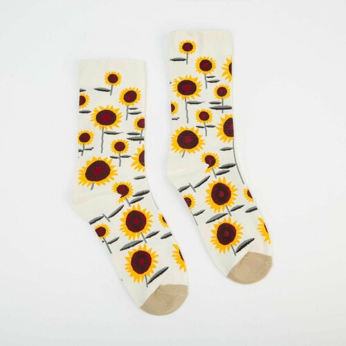 Носки Minaku, размер 36-41, мультиколор, желтый, бежевый носки minaku размер 41 бежевый желтый