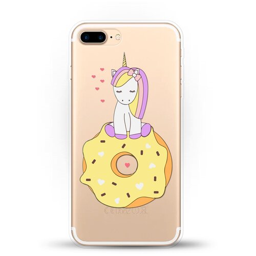 фото Силиконовый чехол единорог на пончике на apple iphone 8 plus andy & paul