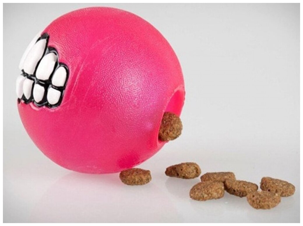Игрушка ROGZ Grinz мяч c принтом Зубы, малый, Рогз - фотография № 3