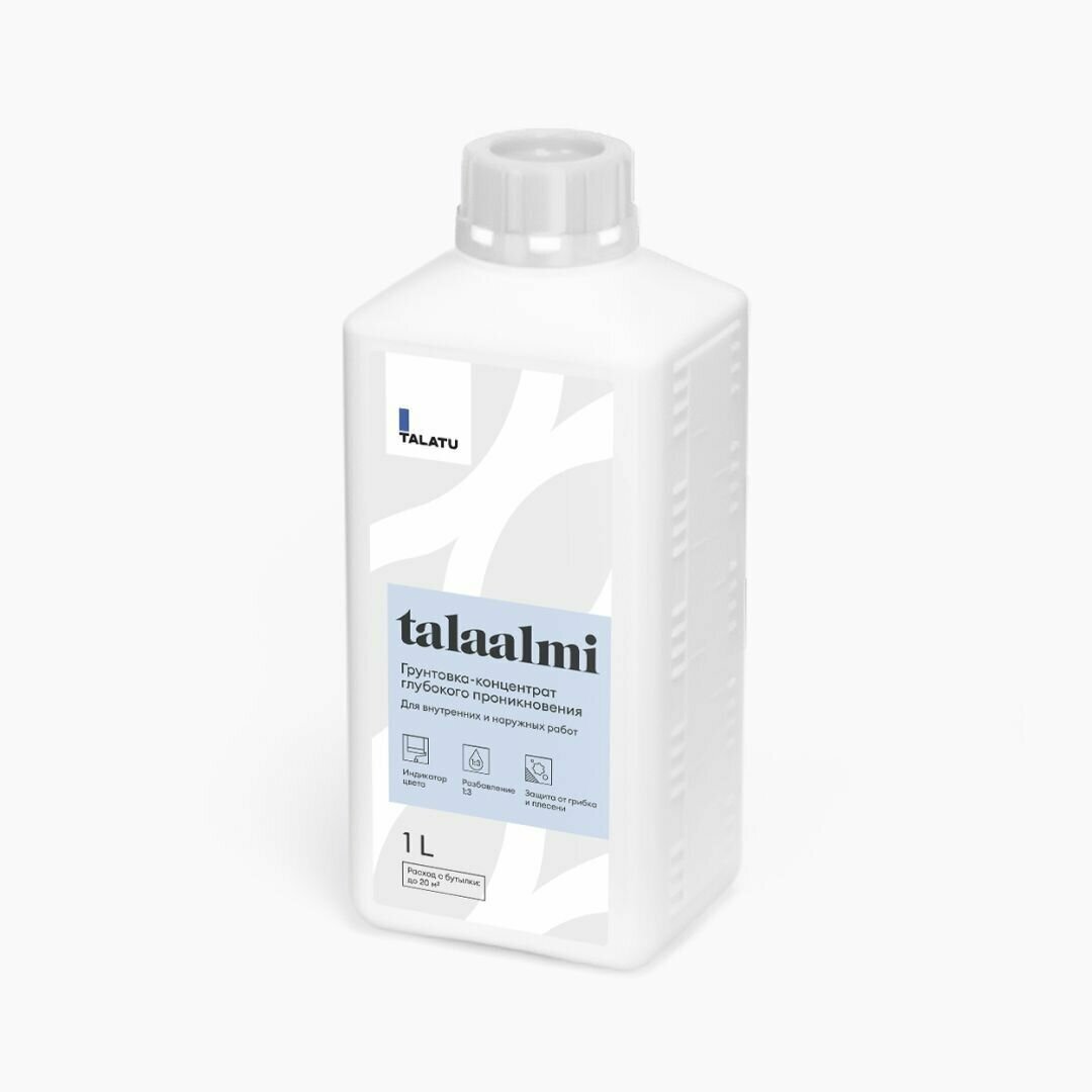 фото Грунтовка-концентрат глубокого проникновения TALATU talaalmi для внутренних и наружных работ