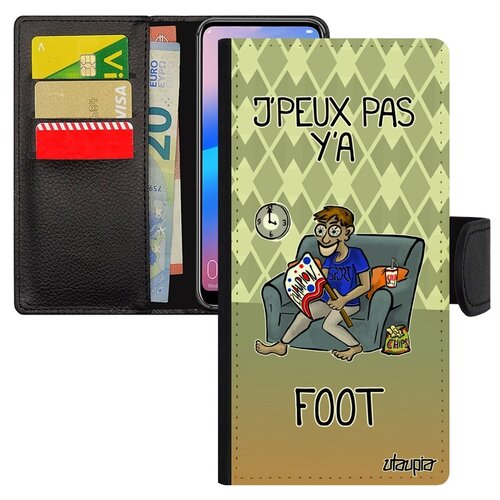 фото Чехол книжка на смартфон p30 lite, "не могу - смотрю футбол!" спорт повод utaupia