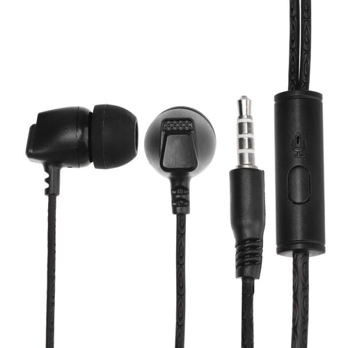 Наушники mObility mt-27 вакуумные микрофон 35 мм 1 м черные 64500₽