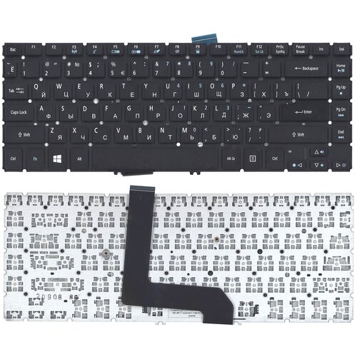 Клавиатура для Acer M5-481T p/n: Z09, NSK-R2BBQ, NSK-R2GBQ, 9Z. N8DBQ. B0R, 9Z. N8DBQ. G0R, AEZ09701110 клавиатура для ноутбука acer nsk aft01