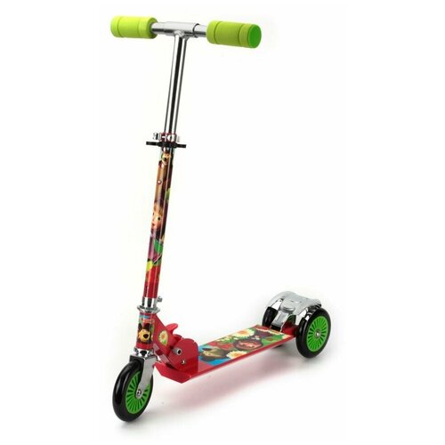 фото Самокат 3-х колесный алюминиевый складной, маша и медведь, st-alu-2rw-masha and bear шанту сити