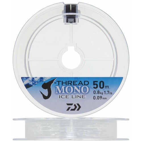 Леска зимняя монофильная Daiwa J-Thread Mono Ice Line 0,09мм 50м (clear) леска daiwa j thread mono ice line 50m 0 13mm