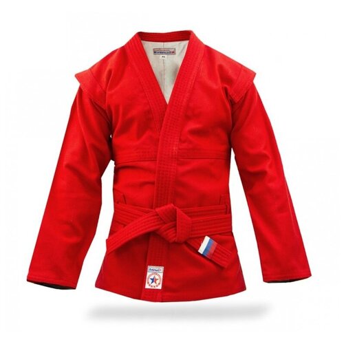 Куртка  для самбо Крепыш Я с поясом, размер 62, красный