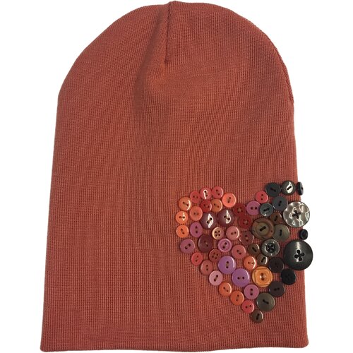 Шапка бини ANRU, размер Универсальный, коричневый шапка бини zhaki размер 54 59 красный