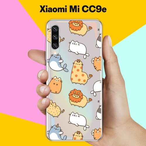 Силиконовый чехол Котики на Xiaomi Mi CC9e