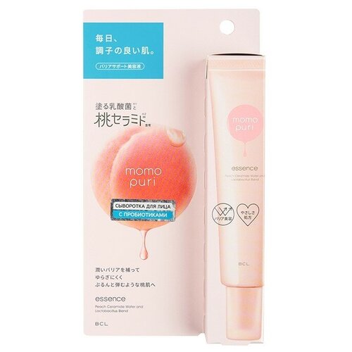 Сыворотка для лица Bcl Momo Puri Увлажнение и упругость с пробиотиками, витаминами a, c, e и керамидами 35 г