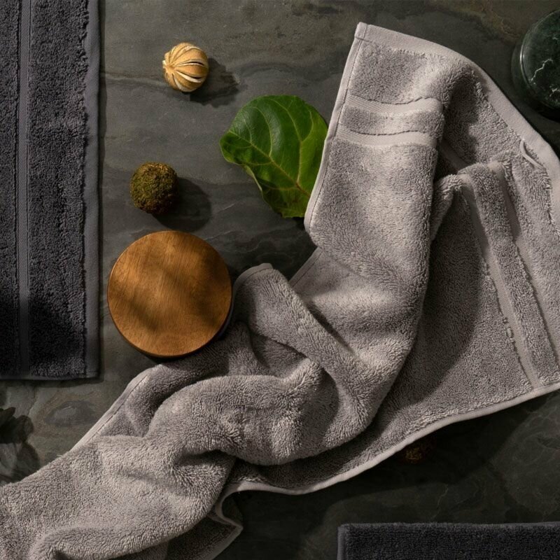 Полотенце махровое Pappel Cirrus/S 30x50, цвет темно-серый - фотография № 8