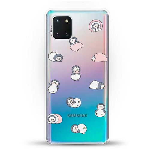 фото Силиконовый чехол узор из пингвинов на samsung galaxy note 10 lite andy & paul