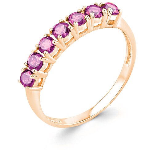Ювелирное кольцо Великолепный век КЗ-408-78Н с натуральным розовым топазом, размер 16.5